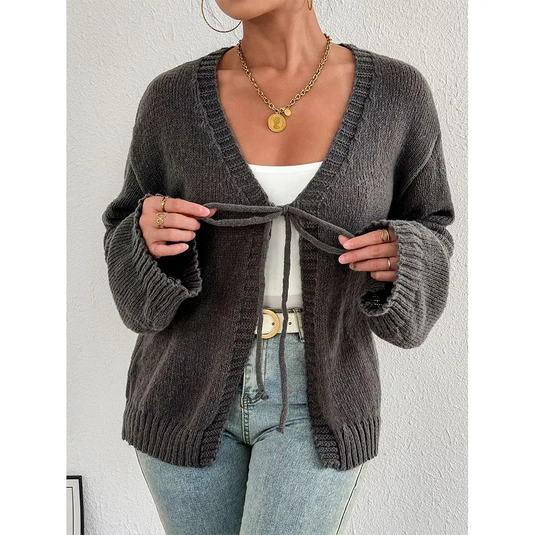 Tie Knit Cardigan