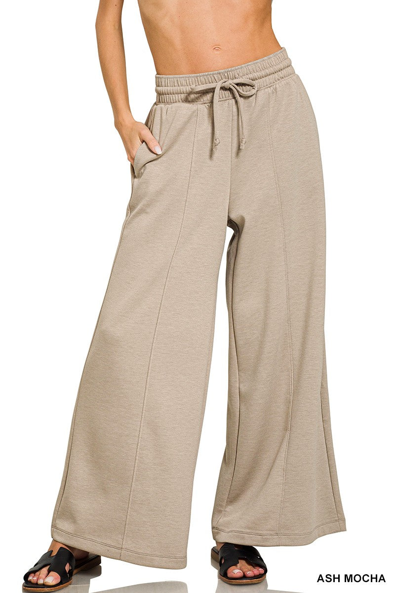 Drawstring Wide Leg Pant