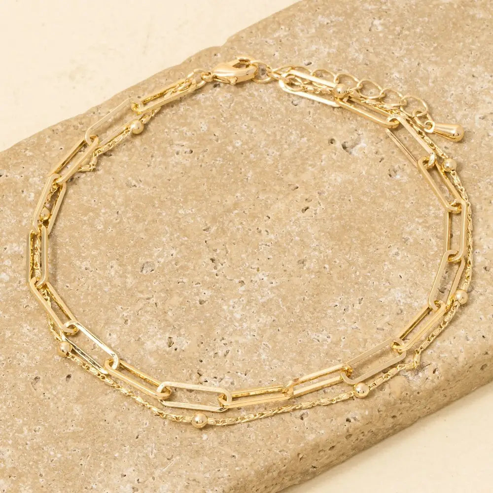 Mixed Layered Dainty Chain Bracelet